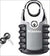 MasterLock Shrouded Padlock 1-3/4" Shackle-Grey, 4/Case