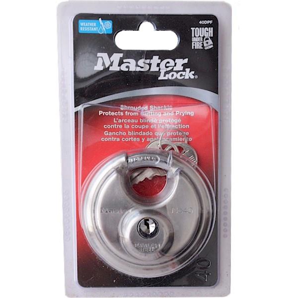 MasterLock Disc Lock, 2-3/4" Stainless Steel, 4/Case