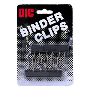 OfficeMates 3/4" Small Binder Clips Carded - 12 clips/card, 12 cards/box