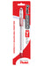 Pentel RSVP Ballpoint Pen, Fine, Red, Carded 6/Box