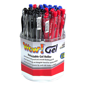 Pentel Gel Ink Pen Display 36pcase WOW! Gel Retractable-Medium 36/Case