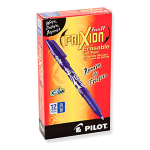 FriXion Erasable Gel Pen Blue, 12 per box