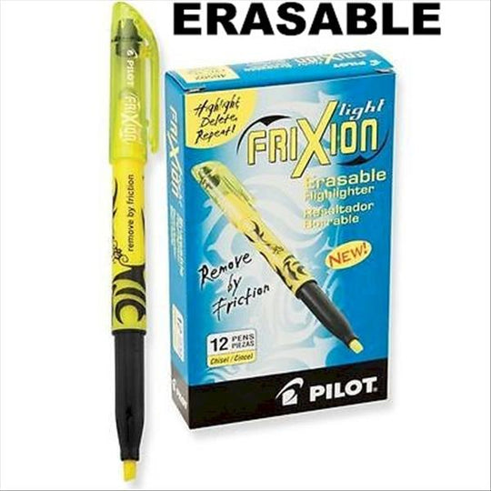 FriXion Erasable Highlighter Yellow, 12/box