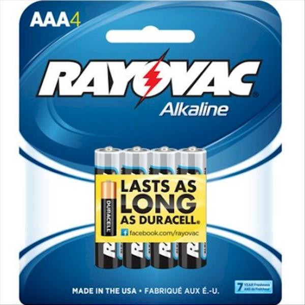 Rayovac AAA Alkaline Batteries 4/Pack