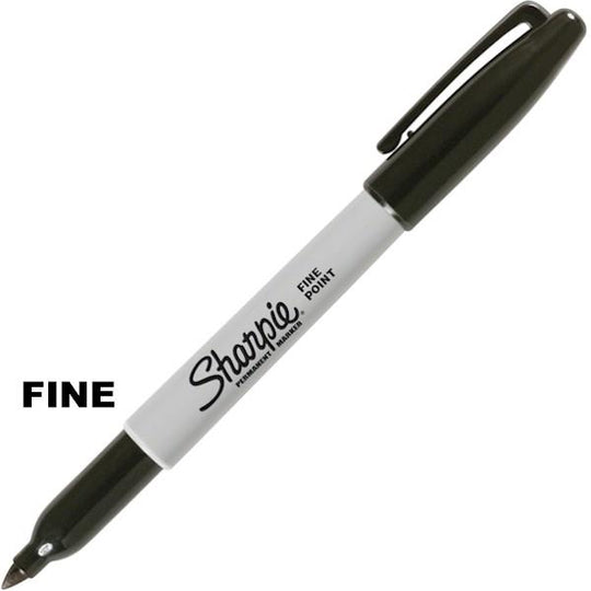 Sharpie Super Marker, Black Permanent, 12/box