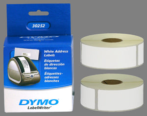 DYMO LETTER TAG PAPER LABEL, 12MMX4 METRES, WHITE, 2/PACK