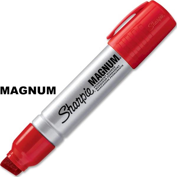 Sharpie Magnum Marker, Red Permanent-Tank Type, ea