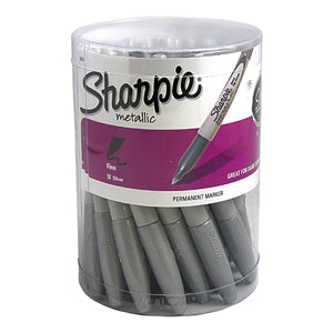 Sharpie Fine Metallic Silver 36 piece Canister Display 36/Pack