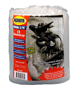 PackRite Bubble Wrap 3/16 Original Size Bubble 12 x 60 Feet Roll
