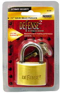 Defense2 Solid Brass 1-3/4" Padlock, 4/Case