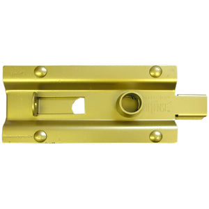 Peterdiy 440mm Yellow Bolt Latch For Double Gates, Stable, Shed, Or Garage Doors