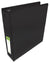 2" Black 3-Ring Binder with Non-Glare Insert Cover and Inside Pockets