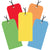 4 3/4 x 2 3/8 Assorted Color 13 Pt. Shipping Tags - Pre-Strung 1000/Case