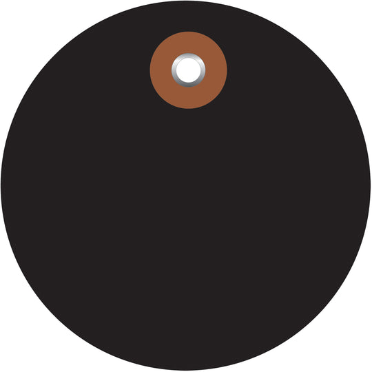 2" Black Plastic Circle Tags 100/Case