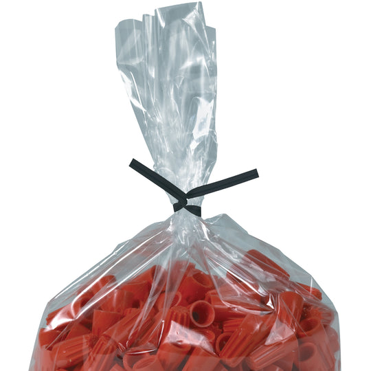 9 x 5/32 Black Plastic Twist Ties 2000/Case