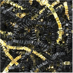 Black Gold Crinkle Cut Paper Shred - 10 lbs./case