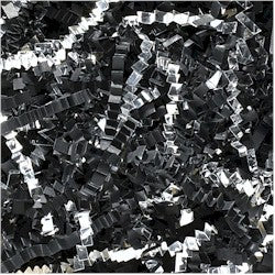 Black Silver Crinkle Cut Paper Shred - 10 lbs./case