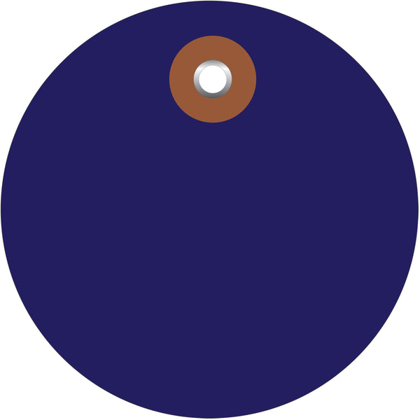 3" Blue Plastic Circle Tags 100/Case