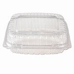 8-7/8 x 7-11/16 x 3-3/16 Plastic Hinged Food Carryout Container - 1 Compartment 200/Case