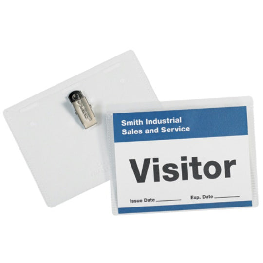 4 x 3" Clip-On Badge Holders 50/Case