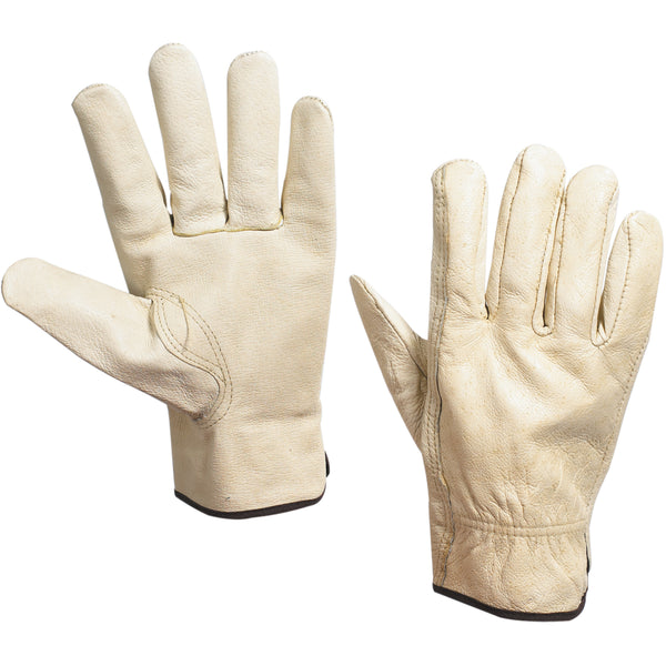 Cowhide Leather Drivers Gloves - Large - 3 Pair/Case
