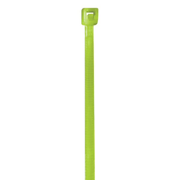 5 1/2" (40 lb Tensile) Fluorescent Green Cable Ties 1000/Case