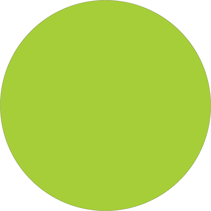 1" Circle Fluorescent Yellow Removable Labels 500/Roll