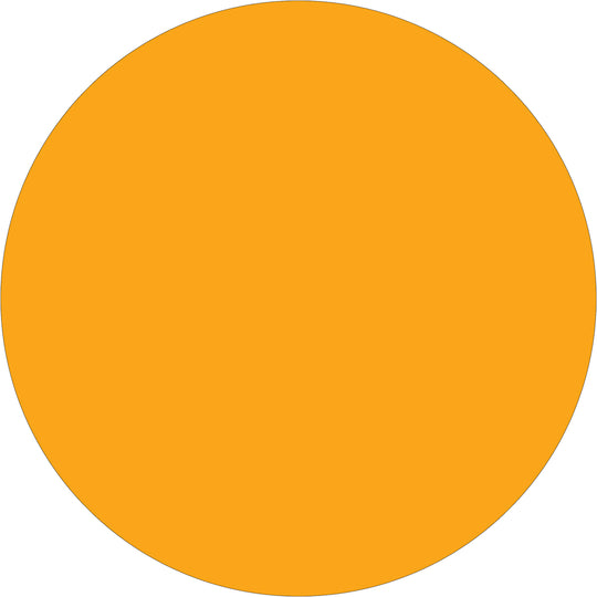1" Fluorescent Orange Inventory Circle Labels 500/Roll