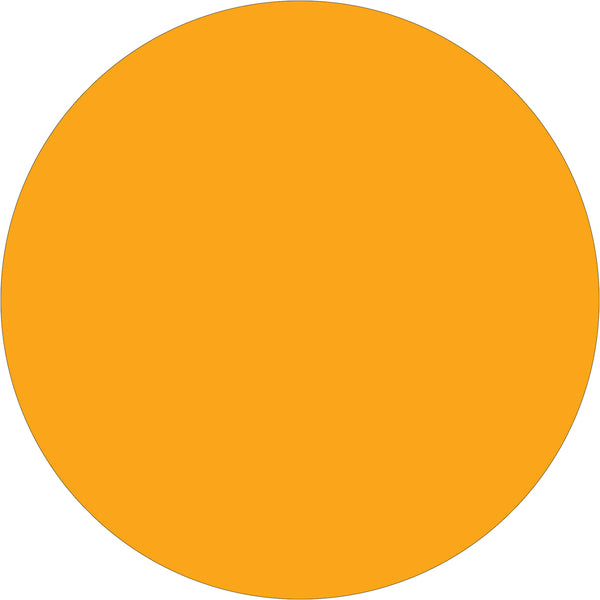 2" Fluorescent Orange Inventory Circle Labels 500/Roll