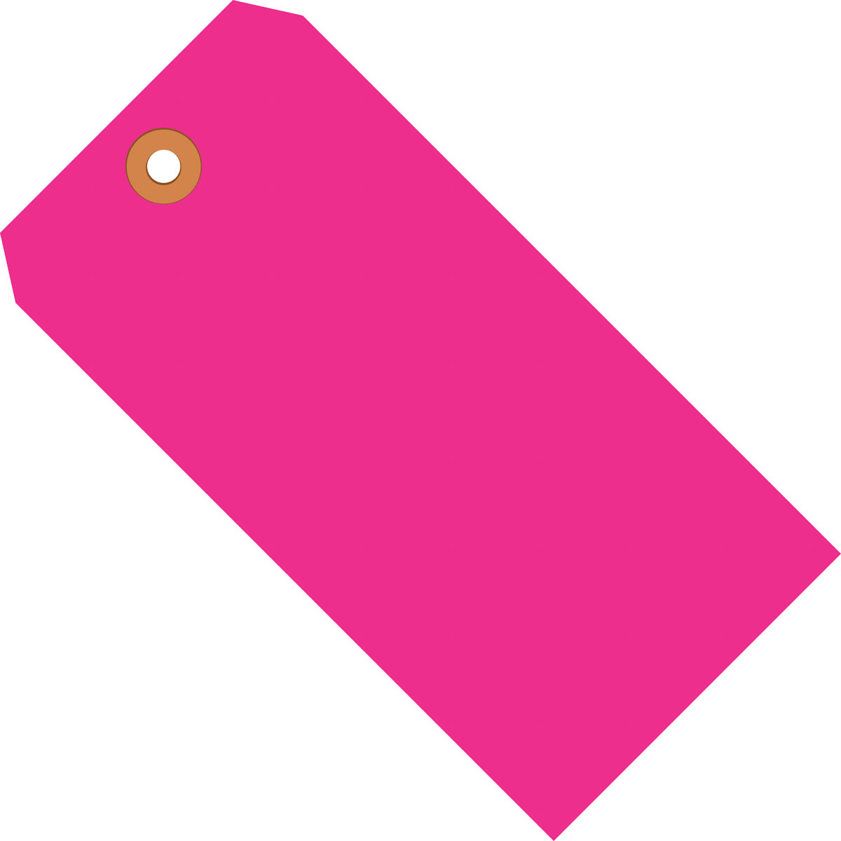 3 3/4 x 1 7/8 Fluorescent Pink 13 Pt. Shipping Tags