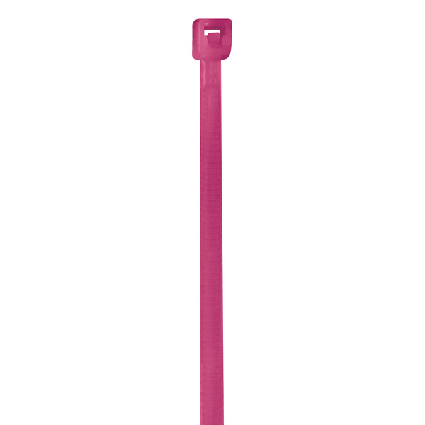 14" (50 lb Tensile) Fluorescent Pink Cable Ties 1000/Case