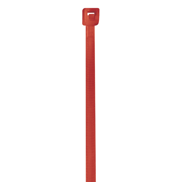 4" (18 lb Tensile) Fluorescent Red Cable Ties 1000/Case
