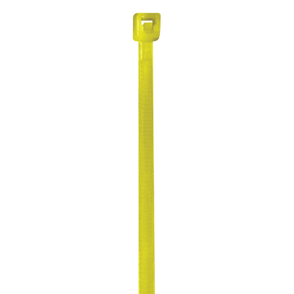 4" (18 lb Tensile) Fluorescent Yellow Cable Ties 1000/Case