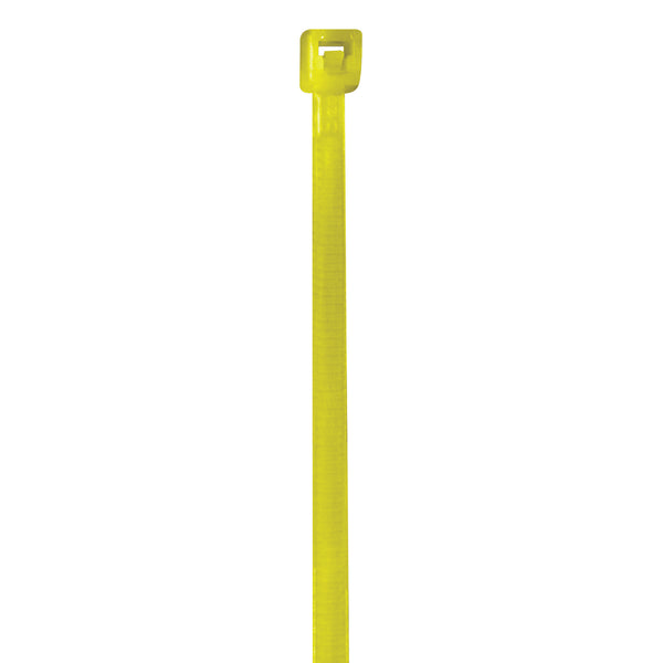 11" (50 lb Tensile) Fluorescent Yellow Cable Ties 1000/Case