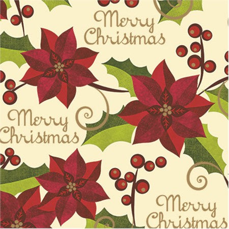 24" x 833 Feet A Very Merry Christmas Full Ream Gift Wrap