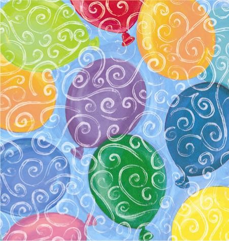24" x 100 Feet Balloons Galore Cutter Box Gift Wrap
