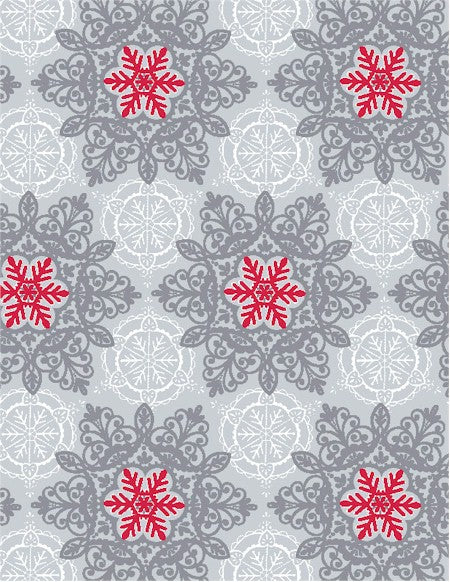 24" x 417 Feet Christmas Lace Half Ream Gift Wrap