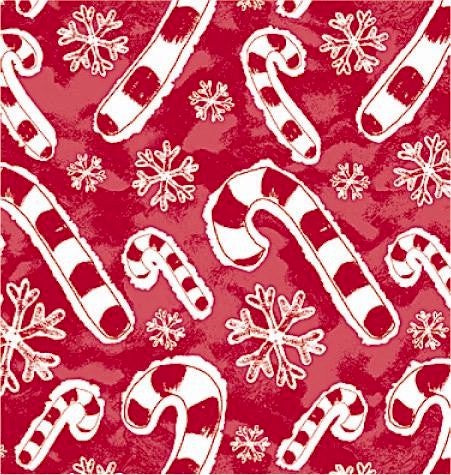 24" x 100 Feet Flakes & Candy Canes Cutter Box Gift Wrap