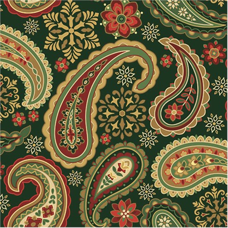 24" x 417 Feet Holiday Paisley Half Ream Gift Wrap