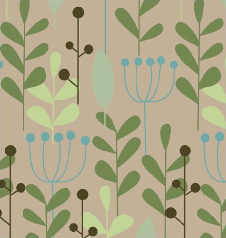 24" x 417 Feet Leaves And Berries Half Ream Gift Wrap