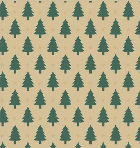 24" x 833 Feet Little Trees Kraft Full Ream Gift Wrap