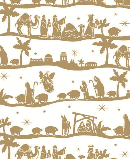 24" x 100 Feet Nativity Cutter Box Gift Wrap