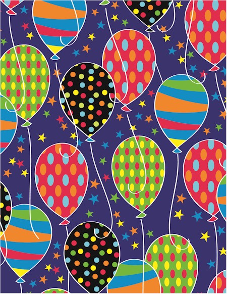 24" x 833 Feet Party Balloons Full Ream Gift Wrap