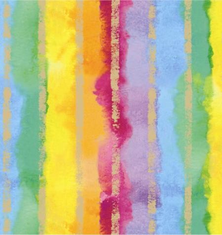 24" x 417 Feet Rainbow Stripe Half Ream Gift Wrap