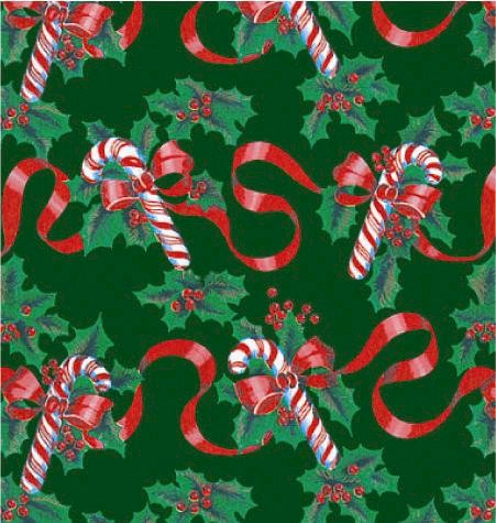 24" x 417 Feet Ribbons & Canes Half Ream Gift Wrap