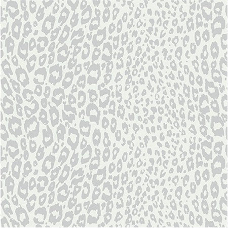 24" x 417 Feet Silver Cheetah Half Ream Gift Wrap