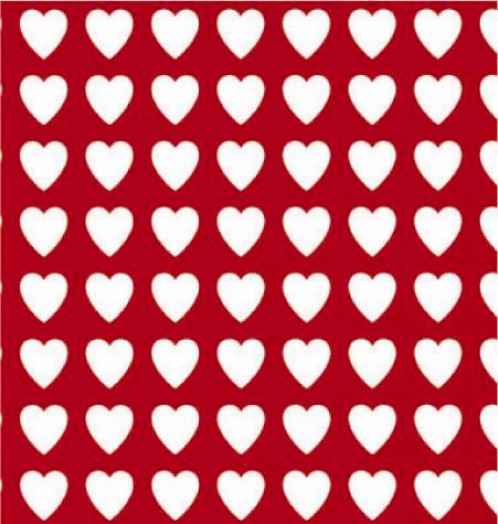 24" x 417 Feet Valentines Half Ream Gift Wrap