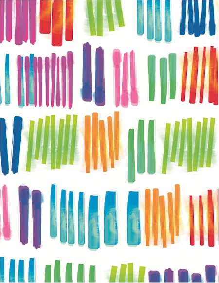 24" x 833 Feet Watercolor Rainbow Full Ream Gift Wrap