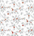 24" x 417 Feet White Holly Half Ream Gift Wrap