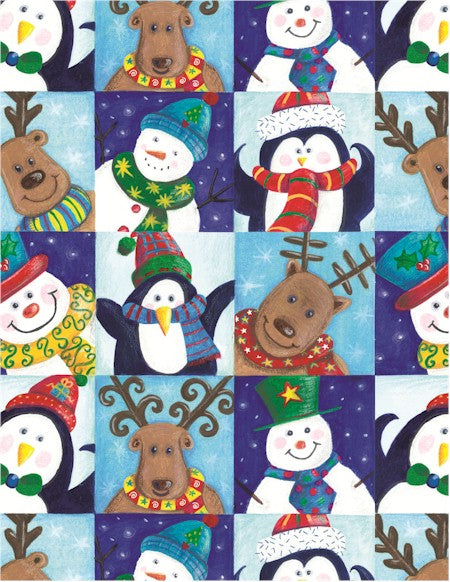 24" x 833 Feet Winter Fun Full Ream Gift Wrap